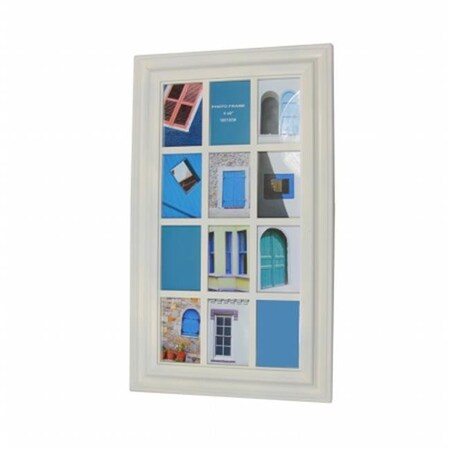 Purely Pecan Gordon 32013875 29 in. Cream White Photo Picture Frame Window Collage Wall Decoration 32013875